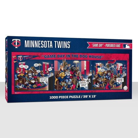Youthefan 13 x 39 in. MLB Minnesota Twins Game Day in the Dog House Puzzle, 1000 Piece 2505886